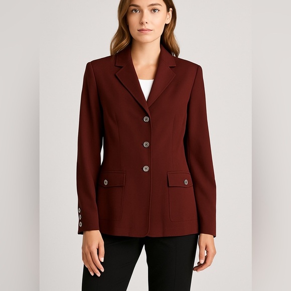 Escada Jackets & Blazers - Escada Button Up Safari Brown Jacket Size Medium